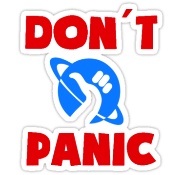 Don't Panic graphic